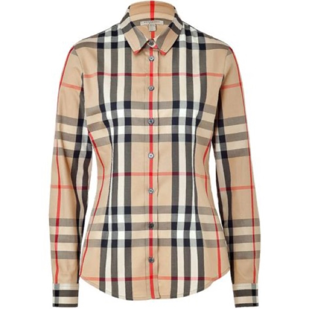 Burberry Brit Checkered Button Down Logo Shirt